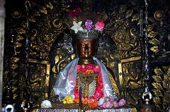 Kathmandu Patan Golden Temple 25 Shakyamuni Buddha In Main Temple Close Up 2010